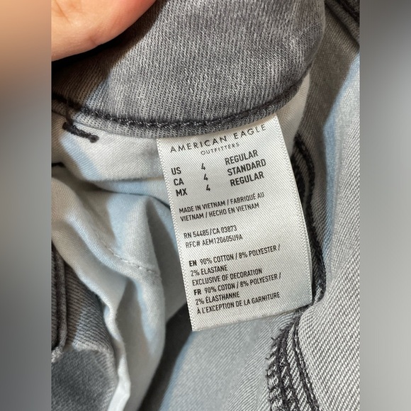 American Eagle Women’s Grey Jegging Size 4 Jeans - Picture 4 of 8